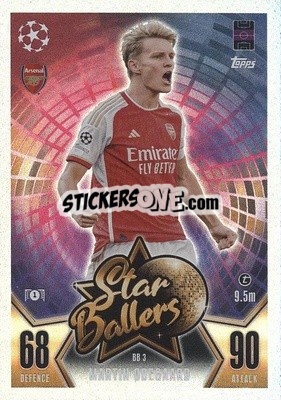 Sticker Martin Ødegaard - UEFA Champions League & Europa League 2023-2024. Match Attax n. BB3 - Topps
