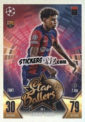 Sticker Lamine Yamal - UEFA Champions League & Europa League 2023-2024. Match Attax - Topps