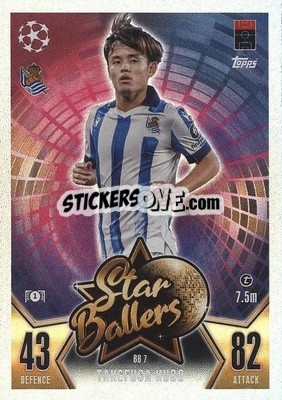 Sticker Takefusa Kubo - UEFA Champions League & Europa League 2023-2024. Match Attax n. BB7 - Topps