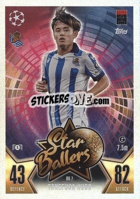 Sticker Takefusa Kubo - UEFA Champions League & Europa League 2023-2024. Match Attax - Topps