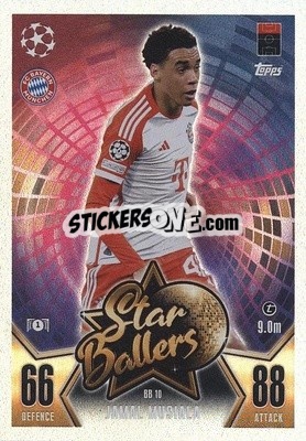 Sticker Jamal Musiala - UEFA Champions League & Europa League 2023-2024. Match Attax n. BB10 - Topps