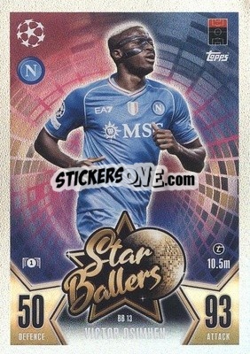 Sticker Victor Osimhen - UEFA Champions League & Europa League 2023-2024. Match Attax n. BB13 - Topps