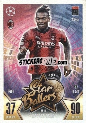 Sticker Rafael Leão - UEFA Champions League & Europa League 2023-2024. Match Attax - Topps