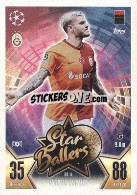 Sticker Mauro Icard - UEFA Champions League & Europa League 2023-2024. Match Attax n. BB16 - Topps