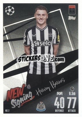 Sticker Harvey Barnes - UEFA Champions League & Europa League 2023-2024. Match Attax n. NS2 - Topps