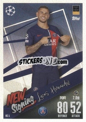 Cromo Lucas Hernandez - UEFA Champions League & Europa League 2023-2024. Match Attax n. NS5 - Topps