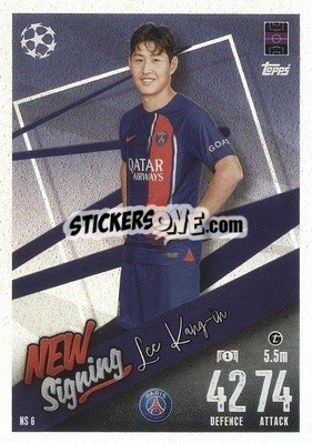 Sticker Lee Kang-in - UEFA Champions League & Europa League 2023-2024. Match Attax n. NS6 - Topps