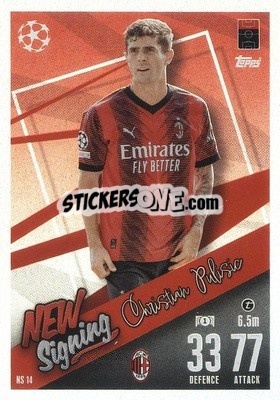 Sticker Christian Pulisic - UEFA Champions League & Europa League 2023-2024. Match Attax n. NS14 - Topps