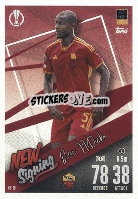 Sticker Evan N'Dicka - UEFA Champions League & Europa League 2023-2024. Match Attax - Topps