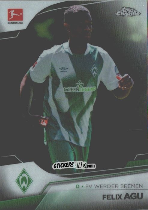 Figurina Felix Agu - Bundesliga Chrome 2022-2023
 n. 22 - Topps