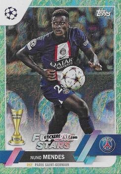 Figurina Nuno Mendes - UEFA Club Competitions 2022-2023. Jade Edition
 n. 26 - Topps