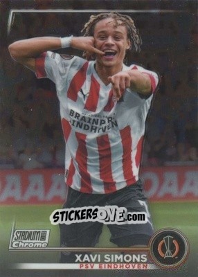 Sticker Xavi Simons - Stadium Club Chrome UEFA Club Competitions 2022-2023
 n. 16 - Topps