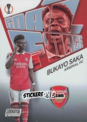 Sticker Bukayo Saka - Stadium Club Chrome UEFA Club Competitions 2022-2023
 n. GF-BS - Topps