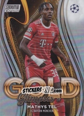 Sticker Mathys Tel - Stadium Club Chrome UEFA Club Competitions 2022-2023
 n. GG-MT - Topps