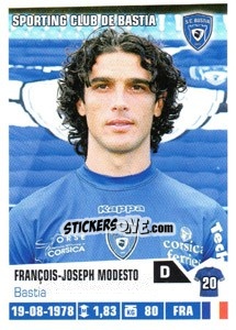 Sticker Francois-Joseph Modesto - FOOT 2013-2014 n. 33 - Panini