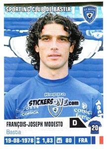 Cromo Francois-Joseph Modesto - FOOT 2013-2014 - Panini