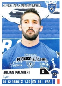 Cromo Julian Palmieri - FOOT 2013-2014 - Panini
