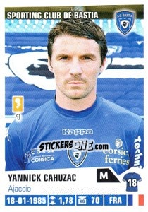 Cromo Yannick Cahuzac - FOOT 2013-2014 n. 38 - Panini