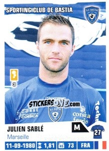 Figurina Julien Sable - FOOT 2013-2014 - Panini