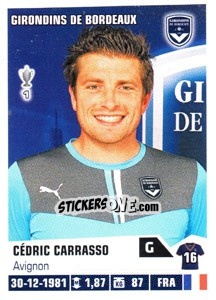 Sticker Cedric Carrasso - FOOT 2013-2014 - Panini