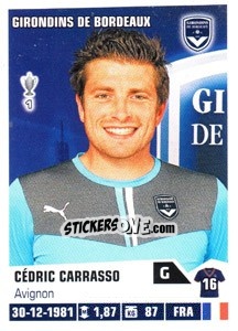 Cromo Cedric Carrasso - FOOT 2013-2014 - Panini