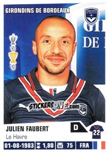 Sticker Julien Faubert - FOOT 2013-2014 n. 52 - Panini