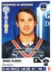 Figurina Marc Planus - FOOT 2013-2014 - Panini