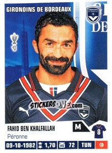 Sticker Fahid Ben Khalfallah - FOOT 2013-2014 - Panini