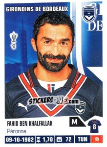 Sticker Fahid Ben Khalfallah - FOOT 2013-2014 n. 62 - Panini