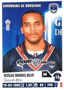 Sticker Nicolas Maurice-Belay - FOOT 2013-2014 n. 64 - Panini
