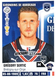 Sticker Gregory Sertic - FOOT 2013-2014 - Panini