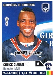 Sticker Cheick Diabaté - FOOT 2013-2014 n. 68 - Panini