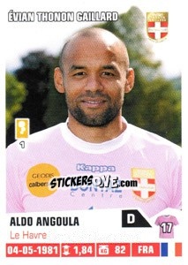 Sticker Aldo Angoula - FOOT 2013-2014 - Panini