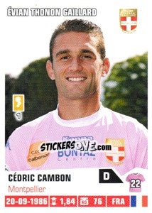Figurina Cedric Cambon - FOOT 2013-2014 n. 76 - Panini