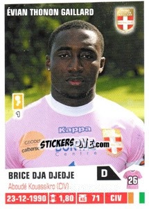 Sticker Brice Dja Djedje - FOOT 2013-2014 - Panini