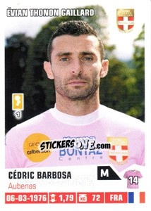 Sticker Cedric Barbosa - FOOT 2013-2014 - Panini