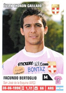 Cromo Facundo Bertoglio - FOOT 2013-2014 - Panini