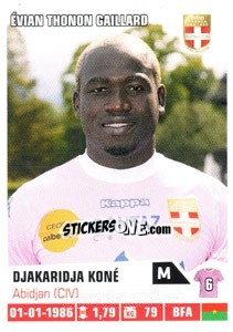 Figurina Djakaridja Kone - FOOT 2013-2014 n. 89 - Panini