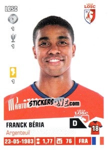 Sticker Franck Beria - FOOT 2013-2014 n. 124 - Panini