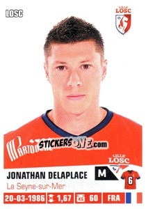 Sticker Jonathan Delaplace - FOOT 2013-2014 n. 133 - Panini