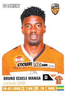 Figurina Bruno Ecuele Manga - FOOT 2013-2014 n. 153 - Panini