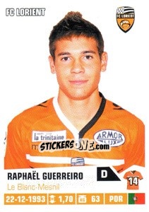 Sticker Raphael Guerreiro - FOOT 2013-2014 n. 155 - Panini