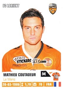 Cromo Mathieu Coutadeur - FOOT 2013-2014 - Panini