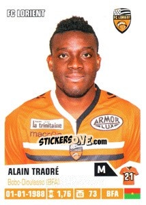 Sticker Alain Traore - FOOT 2013-2014 n. 162 - Panini