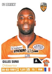 Sticker Gilles Sunu - FOOT 2013-2014 n. 166 - Panini