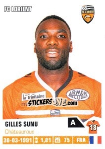 Cromo Gilles Sunu