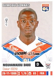 Sticker Mouhamadou Dabo - FOOT 2013-2014 - Panini
