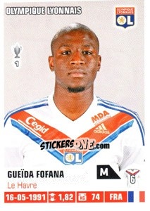 Sticker Gueïda Fofana - FOOT 2013-2014 - Panini
