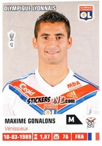 Sticker Maxime Gonalons - FOOT 2013-2014 - Panini