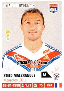 Sticker Steed Malbranque - FOOT 2013-2014 - Panini